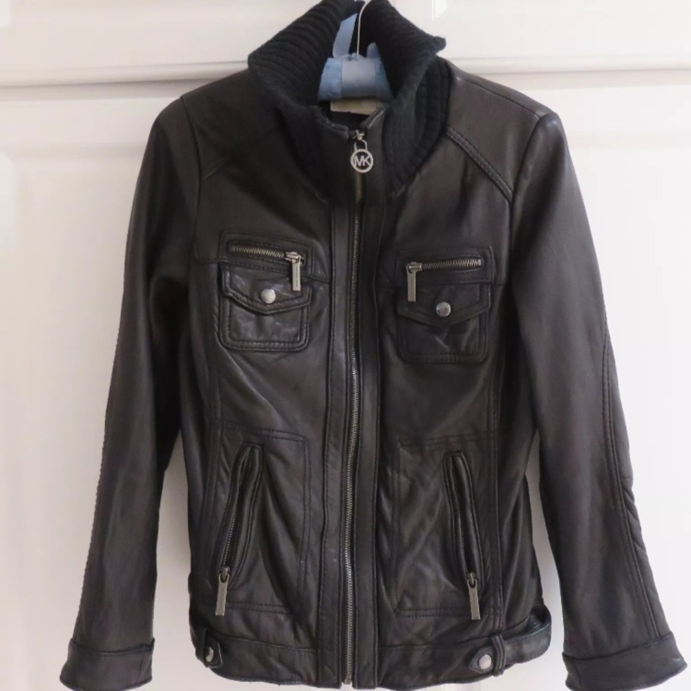 Michael Kors leather jacket S